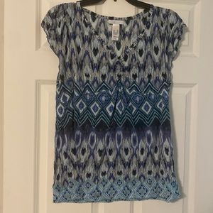 XL blue pattern Liz Wear by Liz Claiborne top